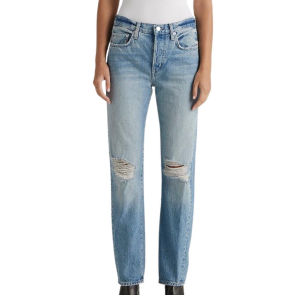 NWT $228 Edwin TASH JEAN‎ IN SURRENDER relaxed distressed jeans denim women 29